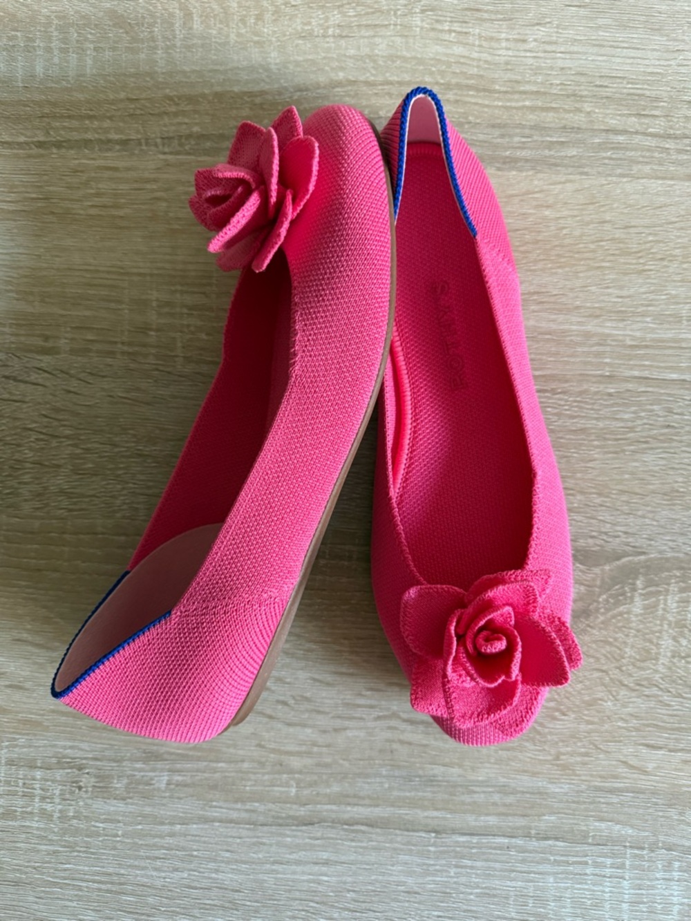 Rothy’s the Petal Square Flats in Soiree Pink Sz 7.5 NEW